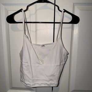 Cotton On White Lace Detail Tank Top